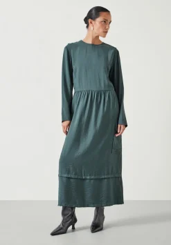 hush Dresses|Cristina Utility Maxi Dress Smoked Green