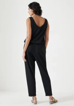 hush Jumpsuits|Dresses|Cropped Jersey Jumpsuit Black