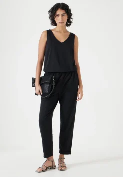 hush Jumpsuits|Dresses|Cropped Jersey Jumpsuit Black