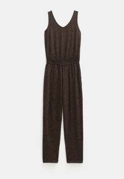 hush Jumpsuits|Dresses|Cropped Jersey Jumpsuit Mini Leopard Print