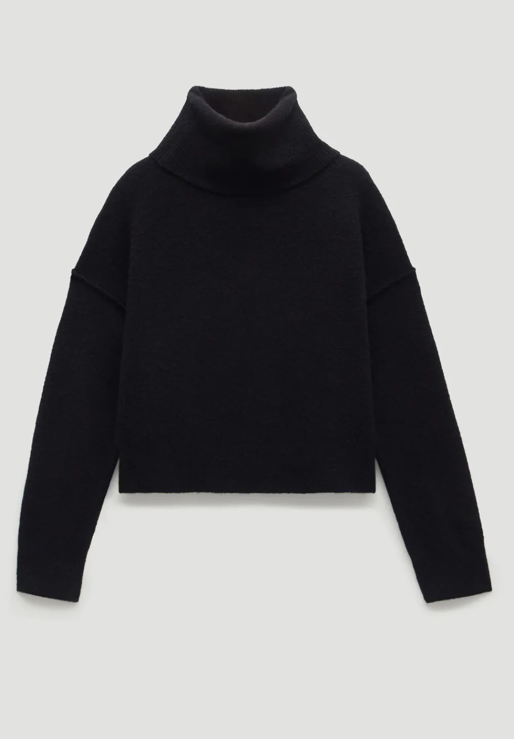 hush Jumpers & Cardigans|Cropped Meryl Wool Blend Jumper Black