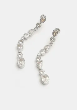 hush Jewellery|Daniella CZ drop Earrings Silver