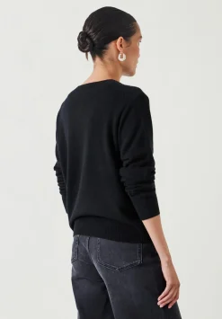 hush Jumpers & Cardigans|Daphne Cashmere Button Through Slim Cardigan Black