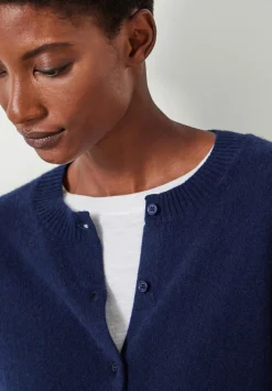 hush Jumpers & Cardigans|Daphne Cashmere Button Through Slim Cardigan Midnight Navy