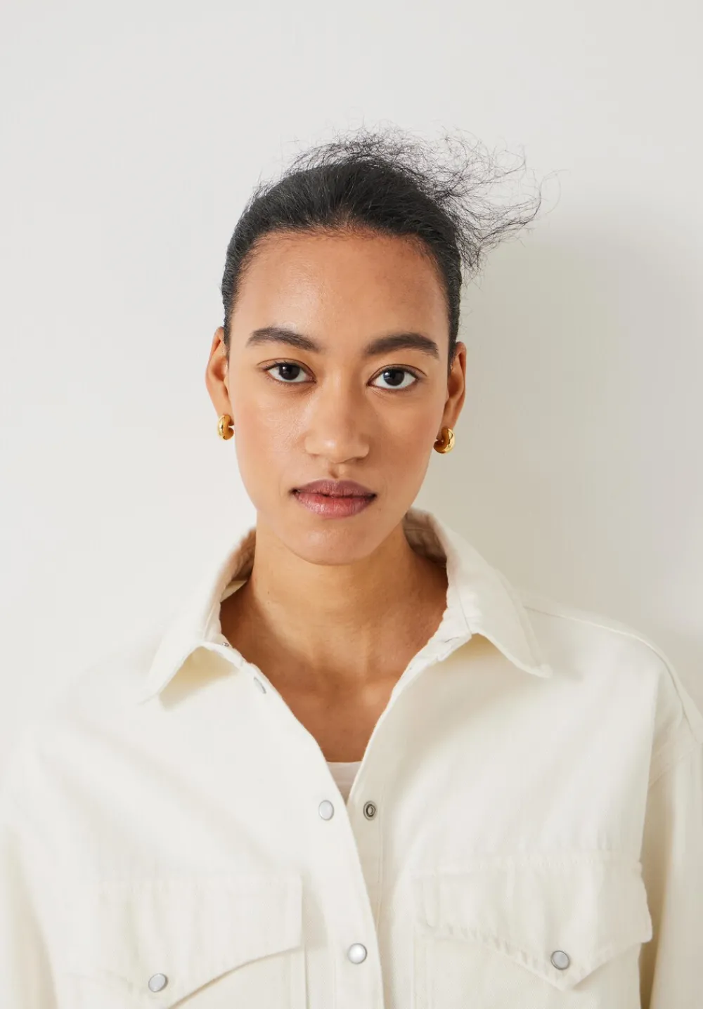 hush Tops & T-Shirts|Shirts & Blouses|Davina Oversized Denim Shirt Ecru