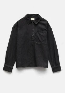 hush Shirts & Blouses|Daya Denim Shirt Washed Black