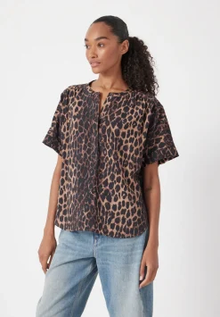 hush Shirts & Blouses|Debbie Air Flow Blouse Soft Leopard