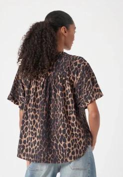 hush Shirts & Blouses|Debbie Air Flow Blouse Soft Leopard