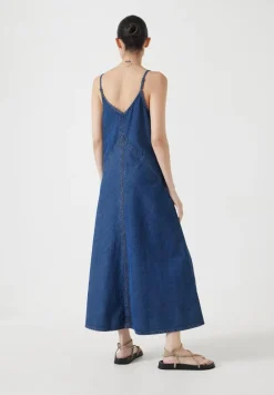hush Dresses|Denim Maxi Slip Dress Mid Authentic Wash