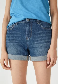 hush Shorts|Denim Shorts Vintage Wash Blue