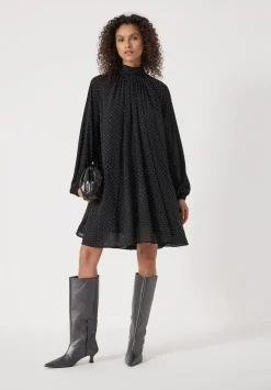 hush Dresses|Diamante Chiffon Mini Dress Black
