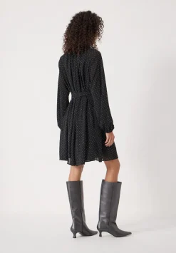 hush Dresses|Diamante Chiffon Mini Dress Black