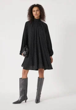 hush Dresses|Diamante Chiffon Mini Dress Black