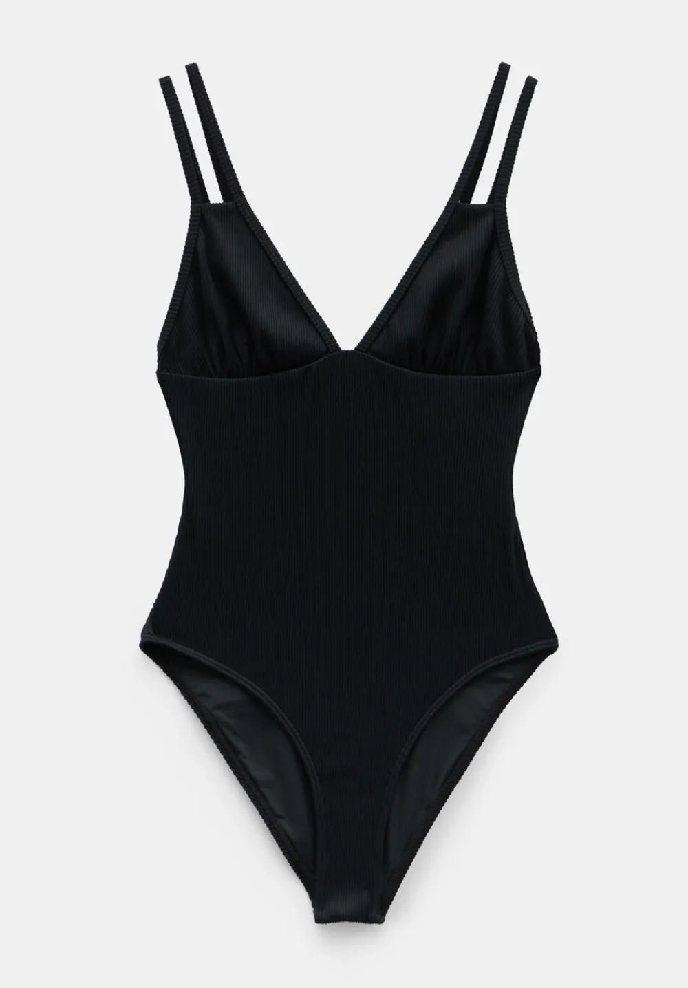 hush Swimwear & Beachwear|Dina Double Strap Rib Swimsuit Black