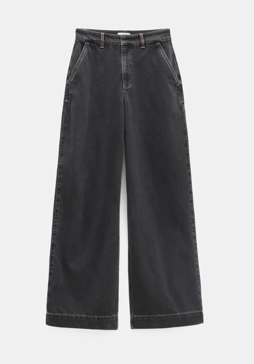 hush Jeans|Drew Wide Leg Jeans Washed Black