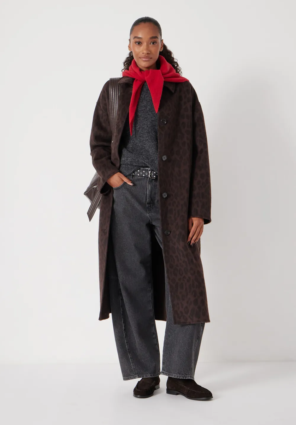 hush Jackets & Coats|Edie Pure Wool Leopard Double Faced Coat Brown Leopard