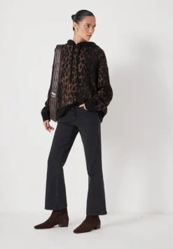 hush Jeans|Eliana Cropped Mid Rise Bootcut Jeans Washed Black