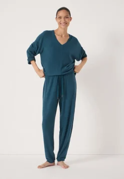 hush Pyjamas & Nightwear|Elle Supersoft Joggers Teal Blue