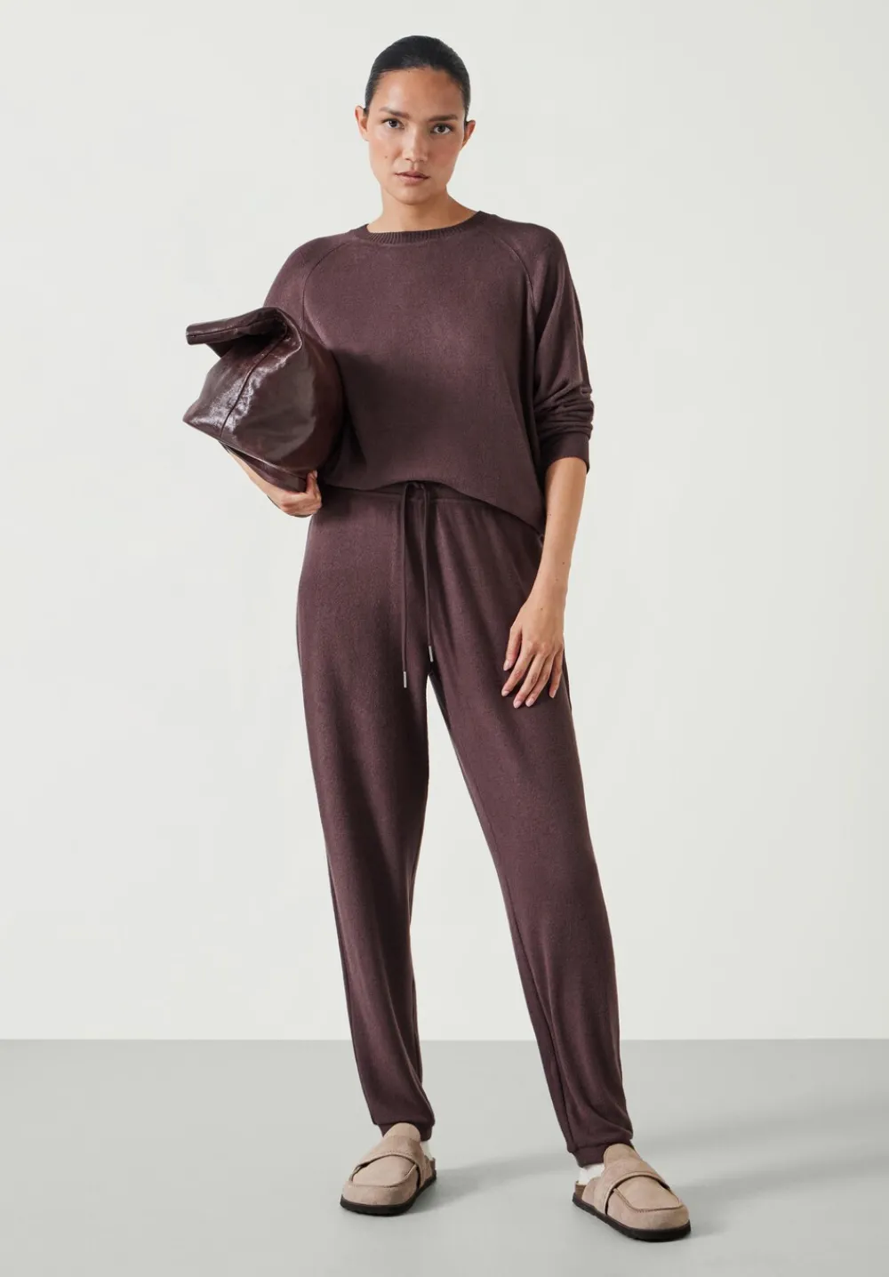 hush Joggers & Leggings|Trousers|Elle Supersoft Joggers Chocolate brown