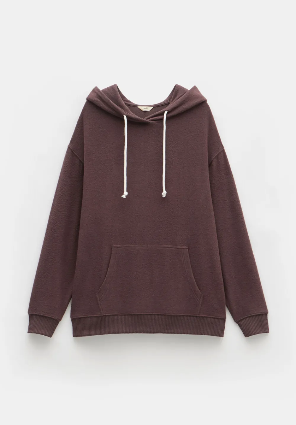 hush Sweatshirts & Hoodies|Elle Supersoft Longline Hoodie Chocolate brown