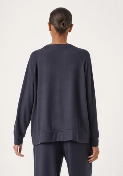 hush Tops & T-Shirts|Pyjamas & Nightwear|Elle Supersoft Raglan Top Navy Blue