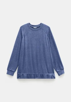 hush Pyjamas & Nightwear|Elle Supersoft Raglan Top Dusty Blue