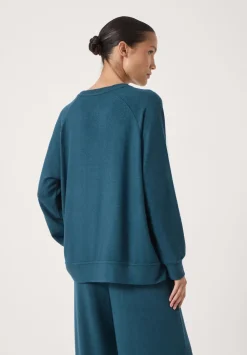 hush Tops & T-Shirts|Pyjamas & Nightwear|Elle Supersoft Raglan Top Teal Blue