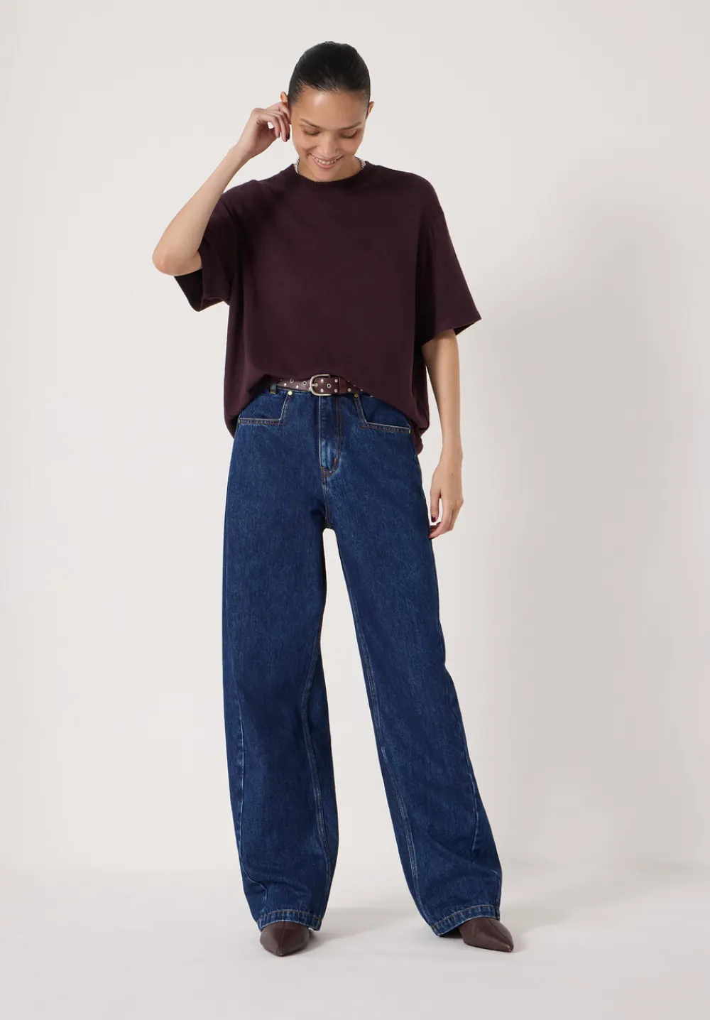 hush Tops & T-Shirts|Elle Supersoft T-Shirt Plum Purple