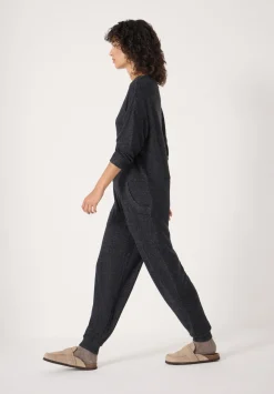 hush Jumpsuits|Pyjamas & Nightwear|Elle Supersoft V-Neck Onesie Charcoal Marl