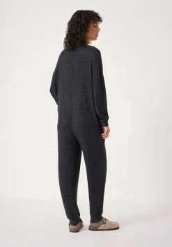 hush Jumpsuits|Pyjamas & Nightwear|Elle Supersoft V-Neck Onesie Charcoal Marl