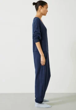 hush Jumpsuits|Pyjamas & Nightwear|Elle Supersoft V-Neck Onesie Midnight Navy