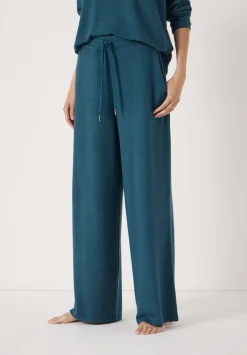 hush Pyjamas & Nightwear|Elle Supersoft Wide Leg Joggers Teal Blue