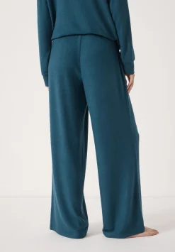hush Pyjamas & Nightwear|Elle Supersoft Wide Leg Joggers Teal Blue