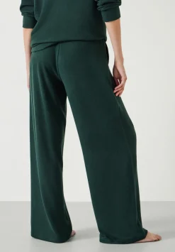 hush Joggers & Leggings|Pyjamas & Nightwear|Elle Supersoft Wide Leg Joggers Deep Green