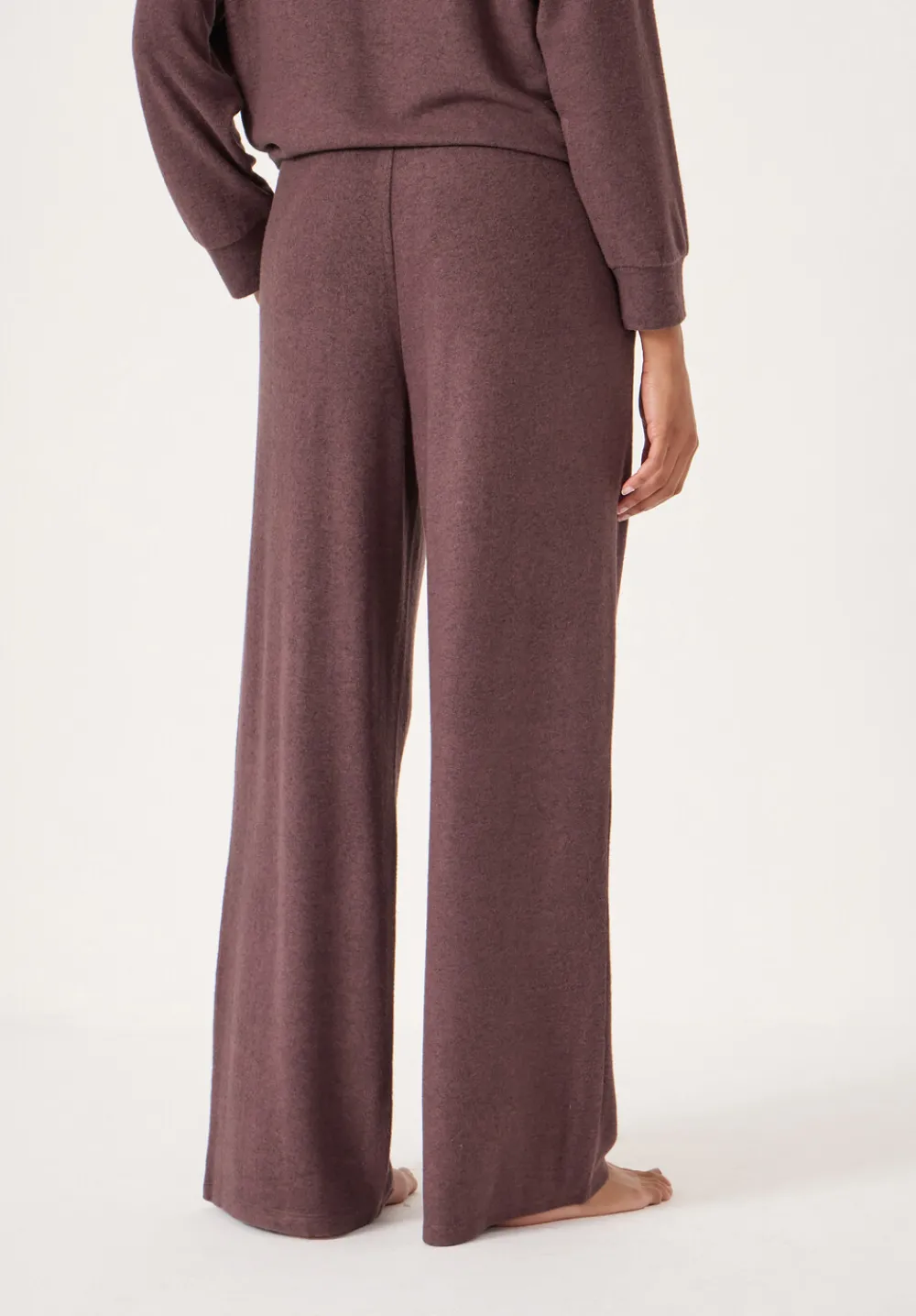hush Pyjamas & Nightwear|Elle Supersoft Wide Leg Joggers Chocolate Melange