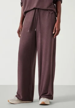 hush Joggers & Leggings|Pyjamas & Nightwear|Elle Supersoft Wide Leg Joggers Chocolate brown