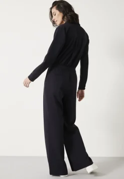 hush Jumpsuits|Elora Relaxed Tailored Jumpsuit Midnight Navy