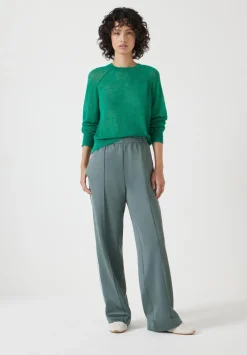 hush Jumpers & Cardigans|Elsie Gauzy Wool Blend Crew Jumper Green
