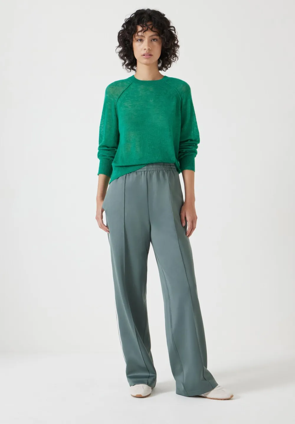 hush Jumpers & Cardigans|Elsie Gauzy Wool Blend Crew Jumper Green