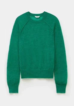 hush Jumpers & Cardigans|Elsie Gauzy Wool Blend Crew Jumper Green