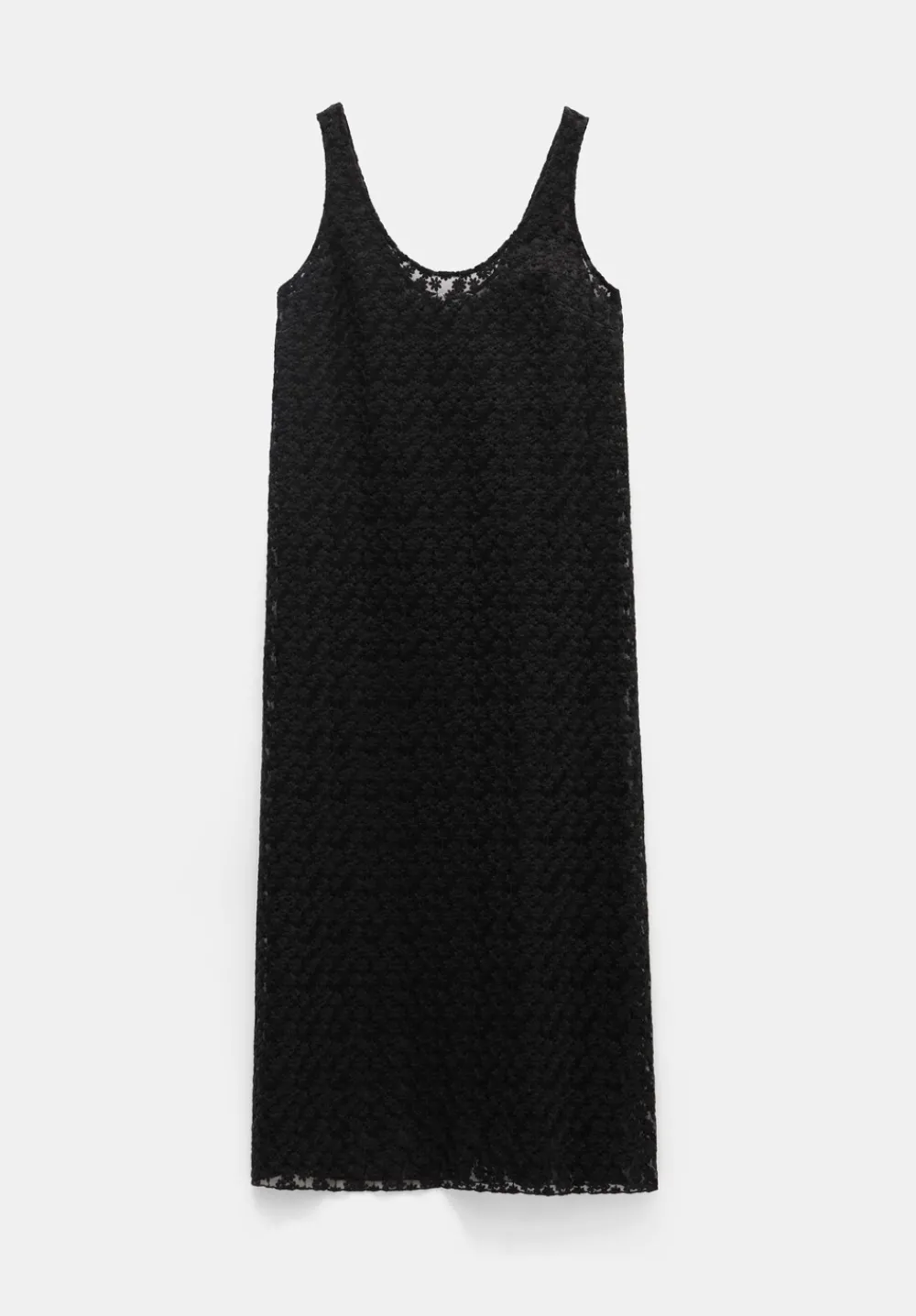 hush Dresses|Embroidered Sleeveless Floral Dress Black