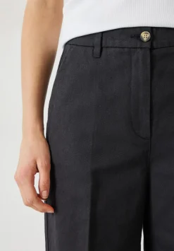 hush Trousers|Emily Cotton Wide Leg Trousers Black