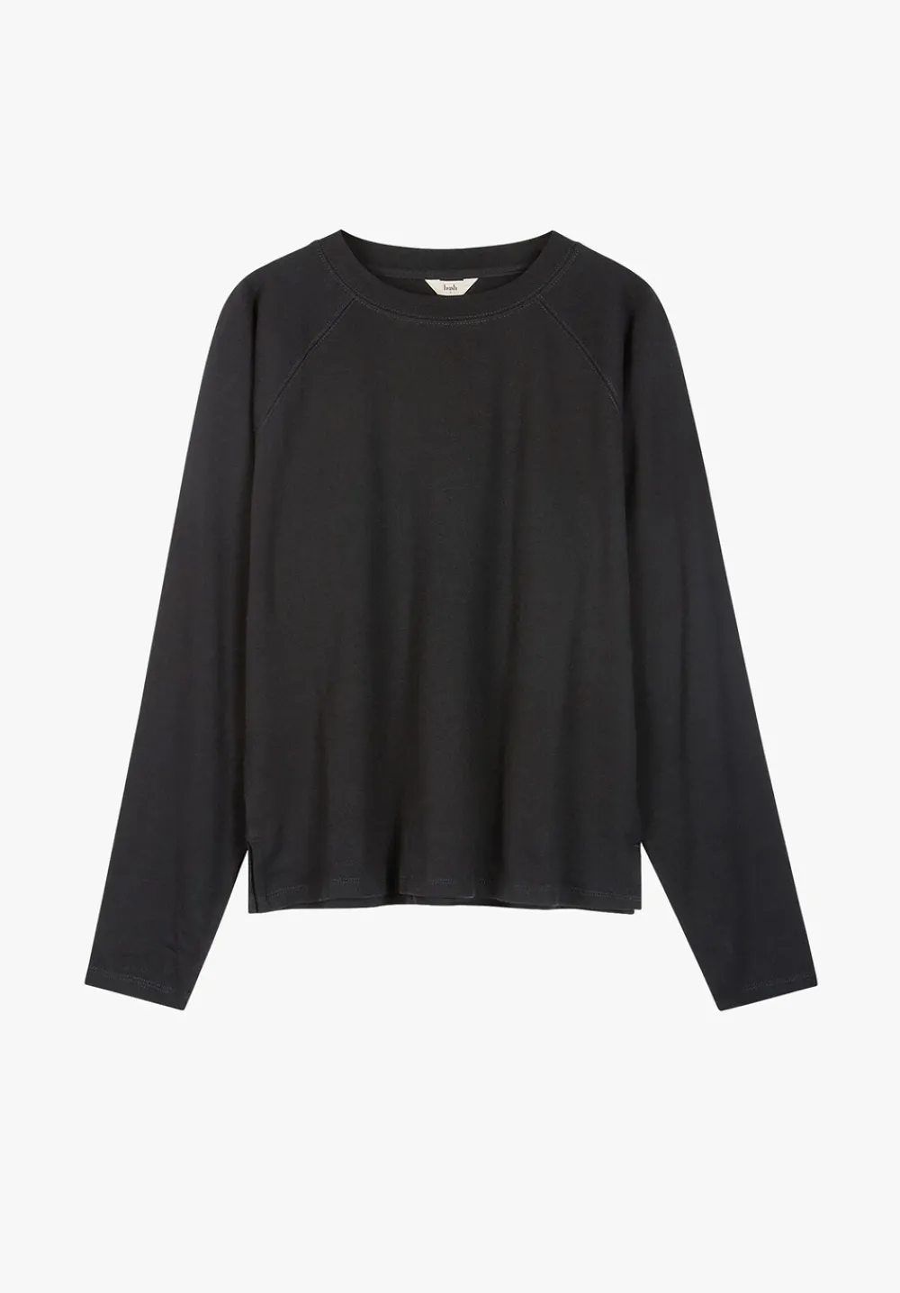 hush Tops & T-Shirts|Emily Puff Sleeve Cotton Jersey Top Black
