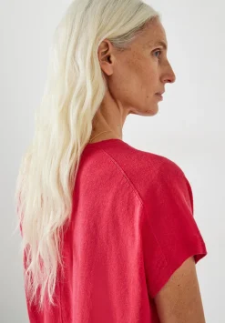 hush Tops & T-Shirts|Jumpers & Cardigans|Emmerline Linen Blend Knitted Top Magenta