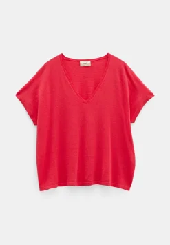 hush Tops & T-Shirts|Jumpers & Cardigans|Emmerline Linen Blend Knitted Top Magenta