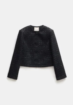 hush Jackets & Coats|Ester Sequin Boucle Jacket Black