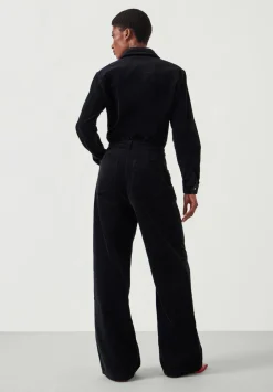 hush Jumpsuits|Evelyn Cord Jumpsuit Black