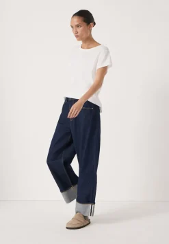 hush Jeans|Faith Turn Up Barrel Leg Jeans Rinse wash
