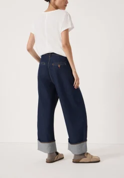 hush Jeans|Faith Turn Up Barrel Leg Jeans Rinse wash