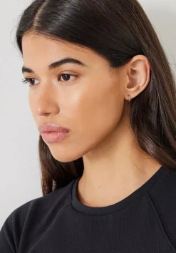 hush Jewellery|Fern Twist Huggie Earrings Silver
